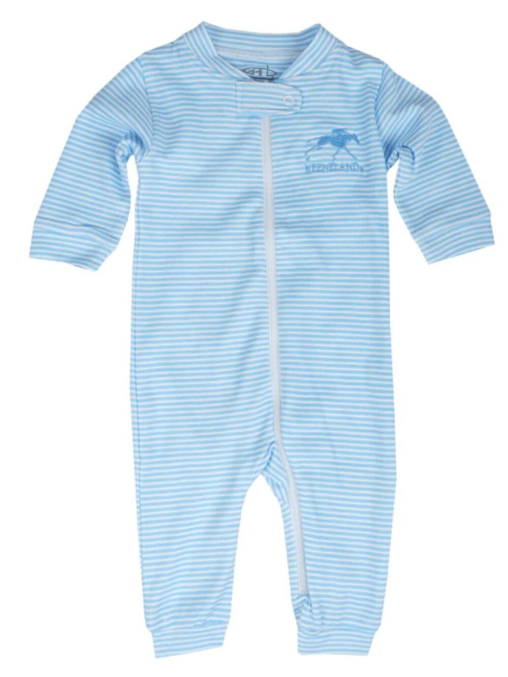 Garb Keeneland Infant Blue Stripe Charlie Onesie Size 12 moths